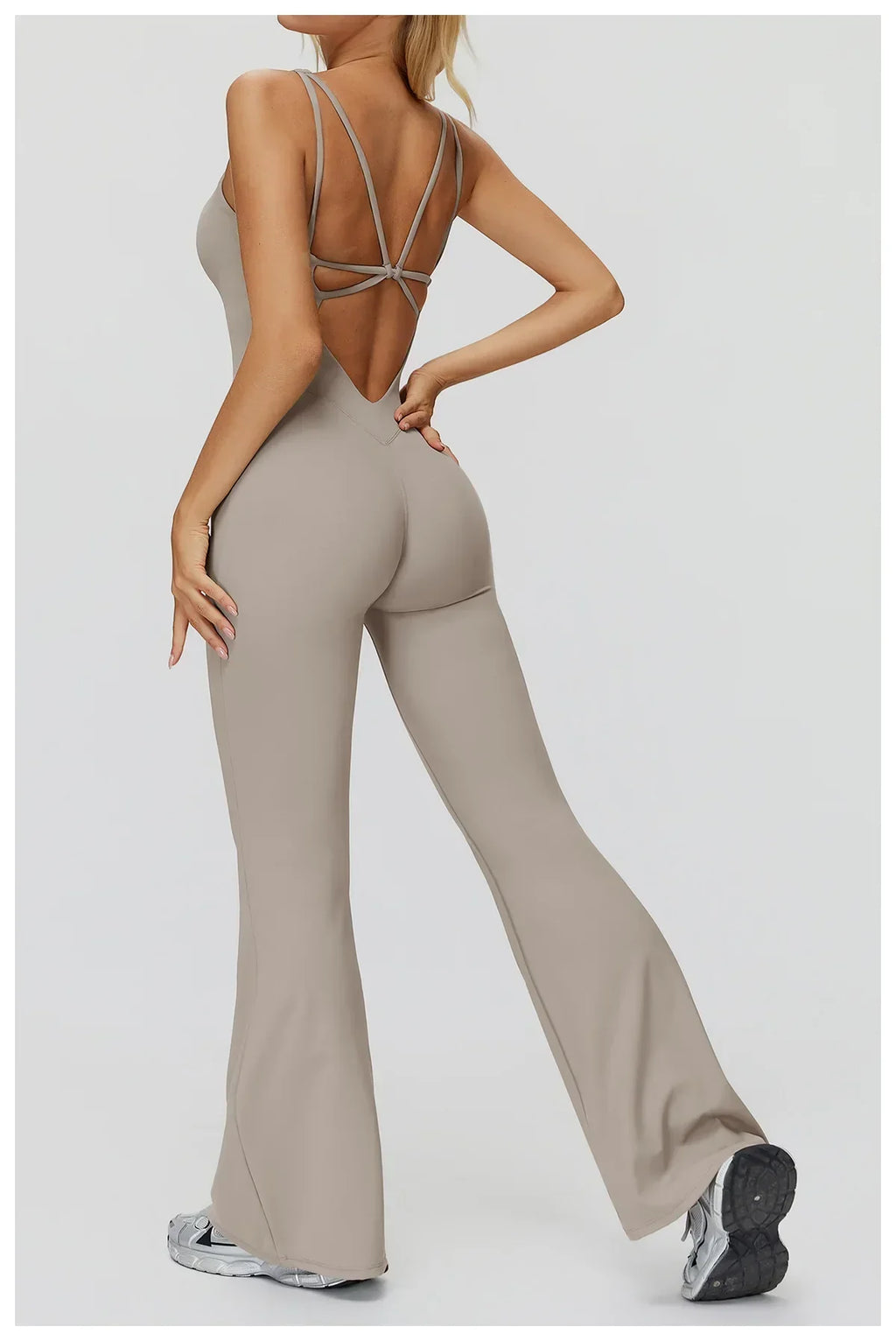 Stretch Push-Up Romper - Women's Yoga & Gym Tracksuit Set