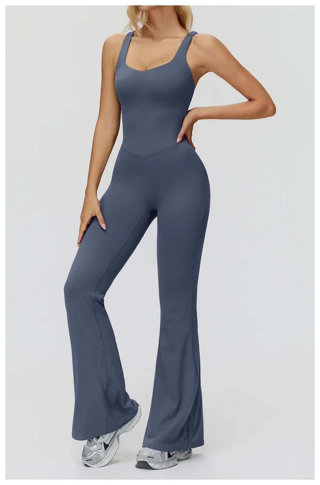 Stretch Push-Up Romper - Women's Yoga & Gym Tracksuit Set