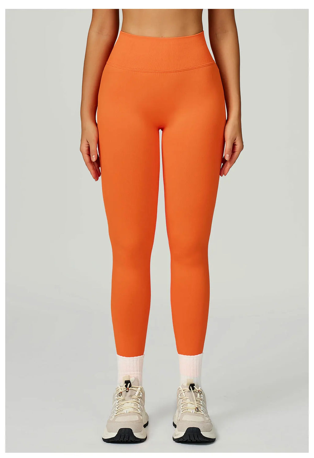 Seamless High-Waist Leggings - Breathable Yoga & Running Tights