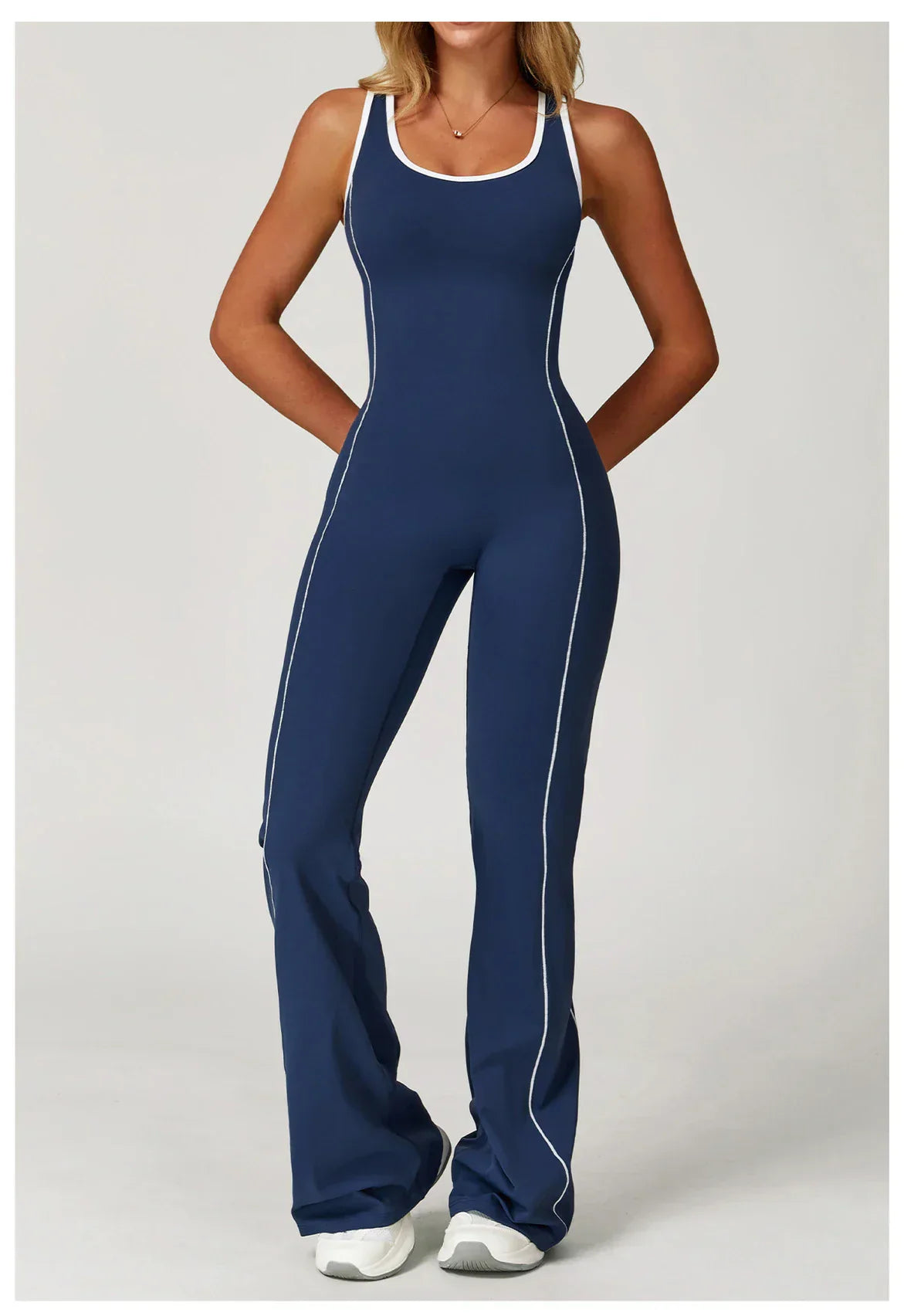 Zip-Up Skort Romper - Women's Gym & Yoga Jumpsuit