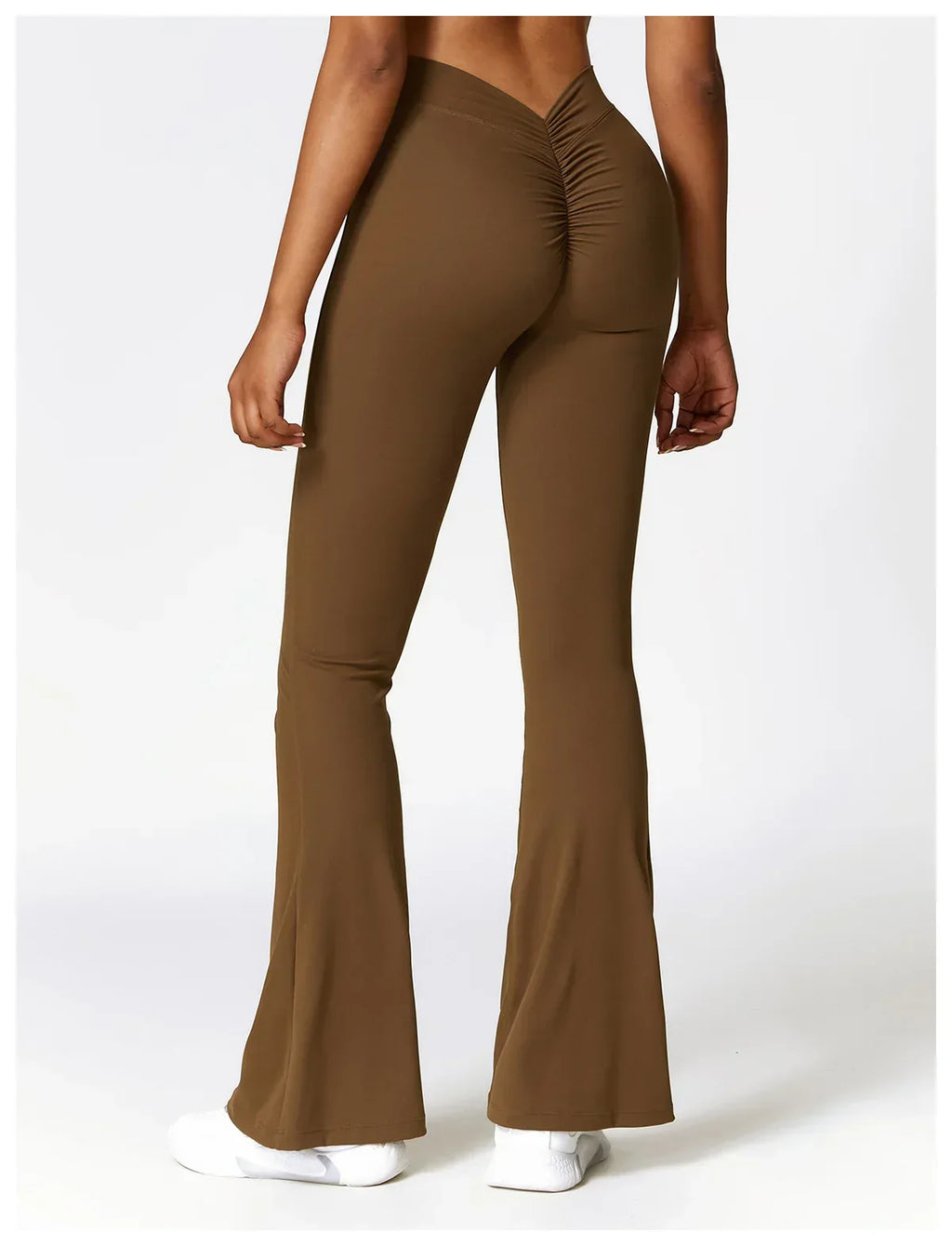 V-Hip Flare Yoga Pants - High-Waist Wide-Leg Leggings