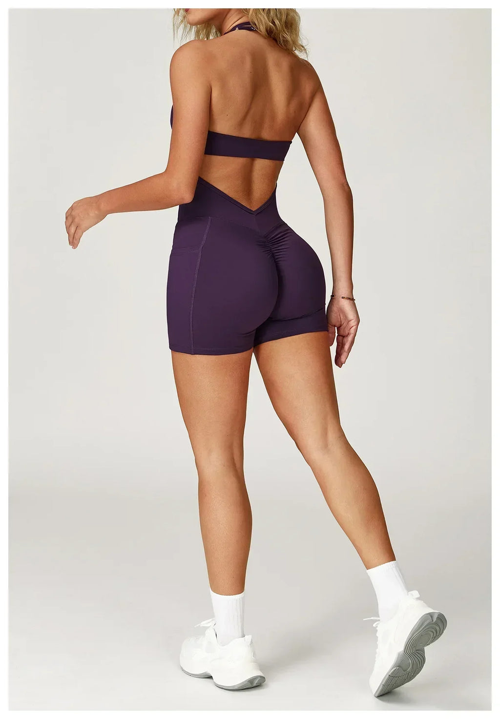Quick-Dry Push-Up Jumpsuit - Women's Yoga & Gym Bodysuit