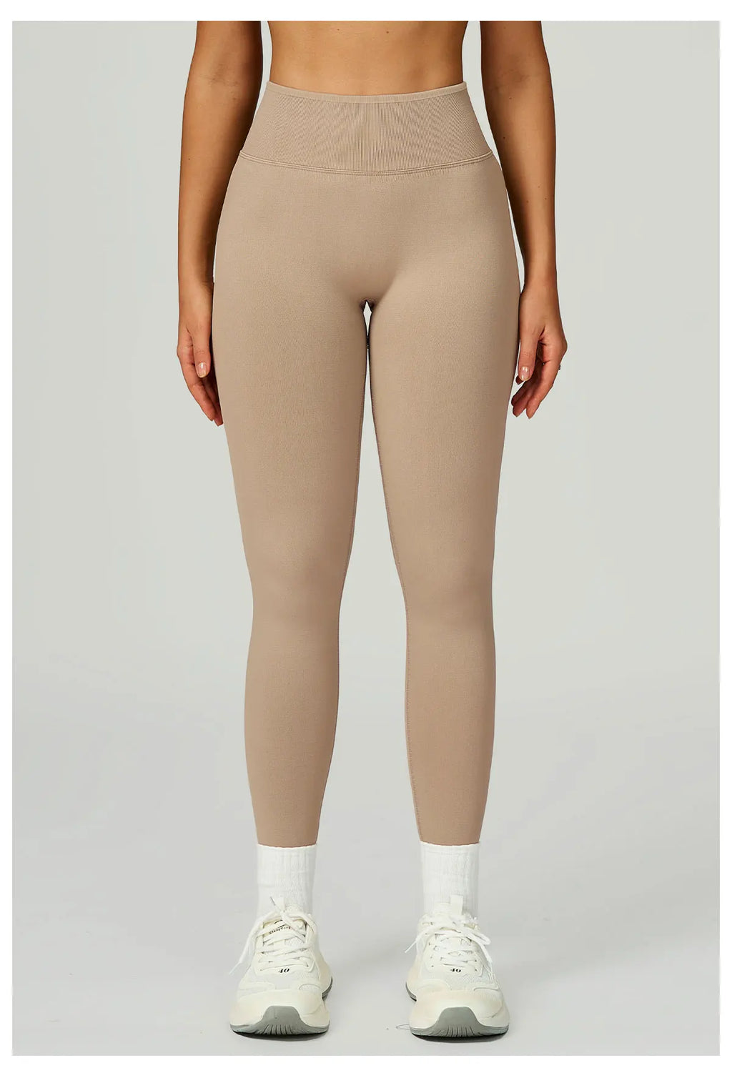 Seamless High-Waist Leggings - Breathable Yoga & Running Tights