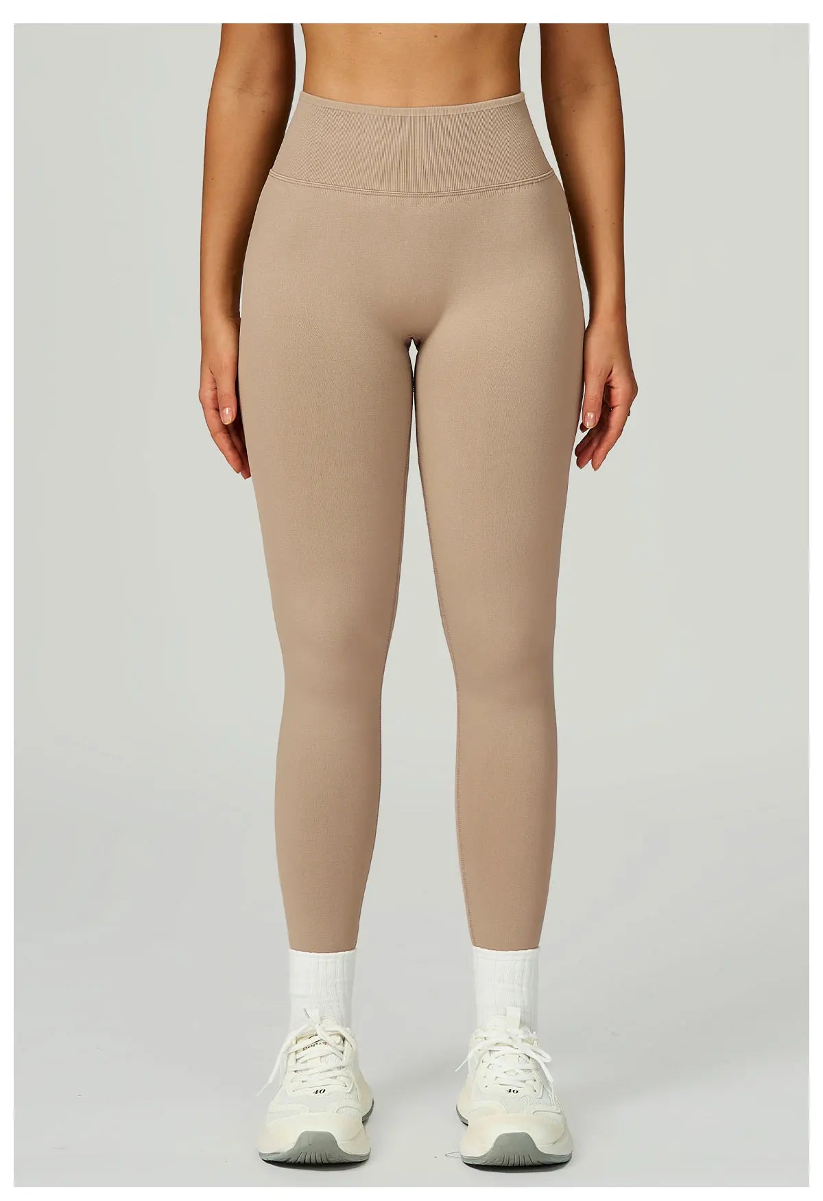 Seamless High-Waist Leggings - Breathable Yoga & Running Tights
