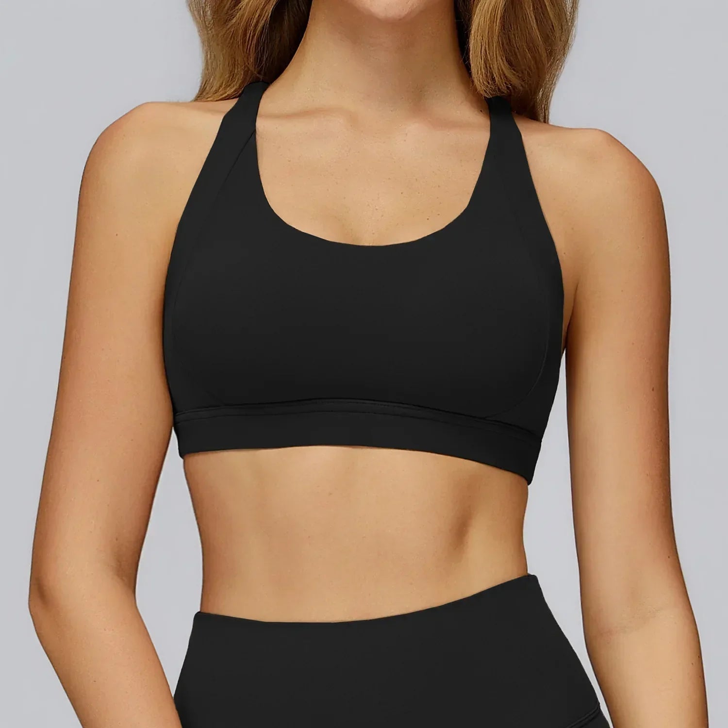 Cross-Back Push-Up Sports Bra - Breathable Tank Top