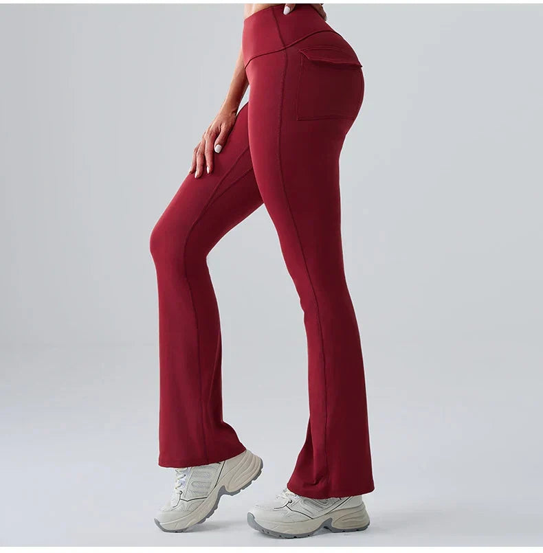 High-Waist Bell-Bottom Yoga Pants - Wide-Leg Flare Leggings