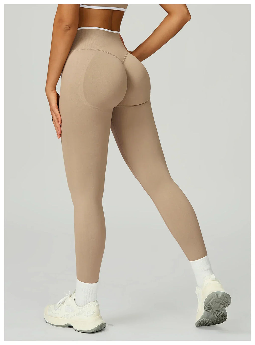 Seamless High-Waist Leggings - Breathable Yoga & Running Tights