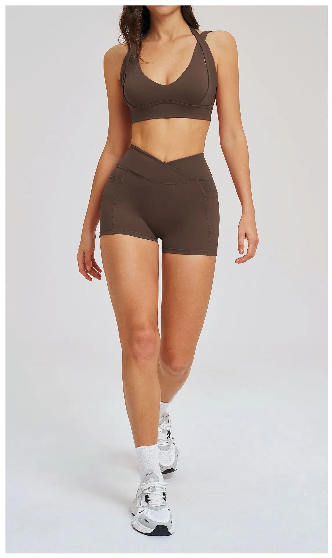 2-Piece Shorts Set - Women's Yoga & Gym Tracksuit