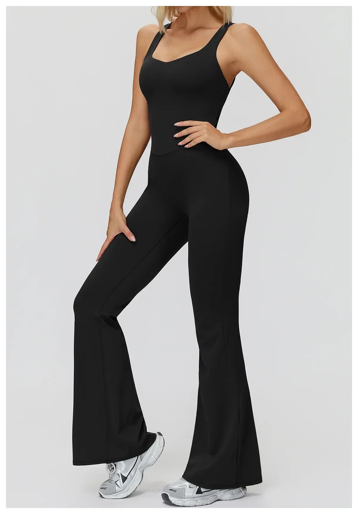 Stretch Push-Up Romper - Women's Yoga & Gym Tracksuit Set