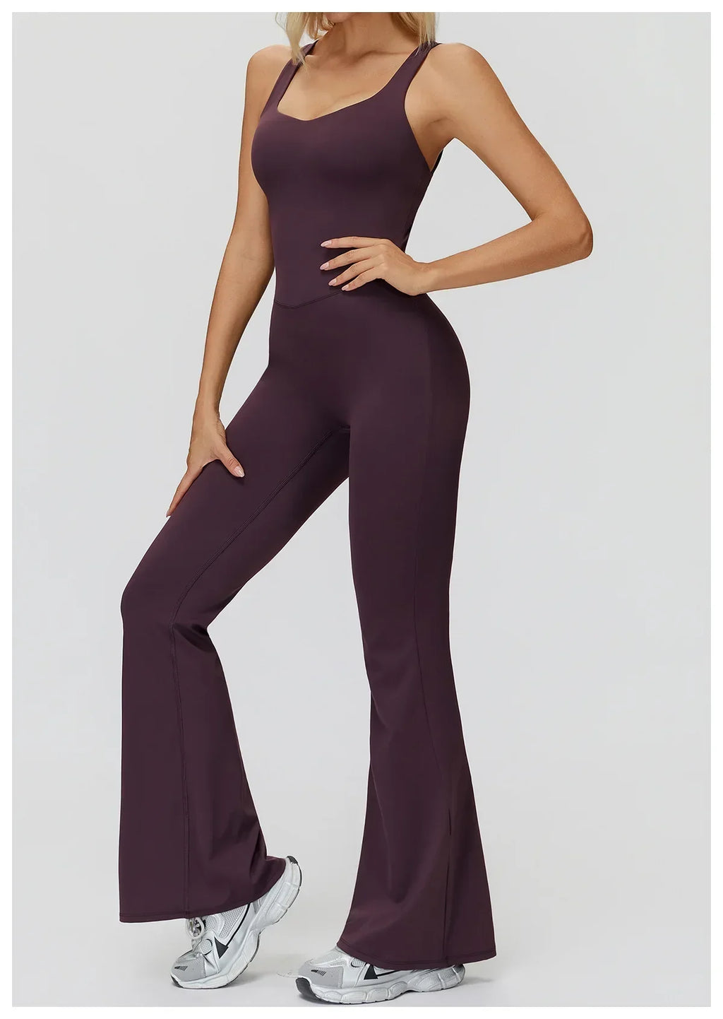 Stretch Push-Up Romper - Women's Yoga & Gym Tracksuit Set