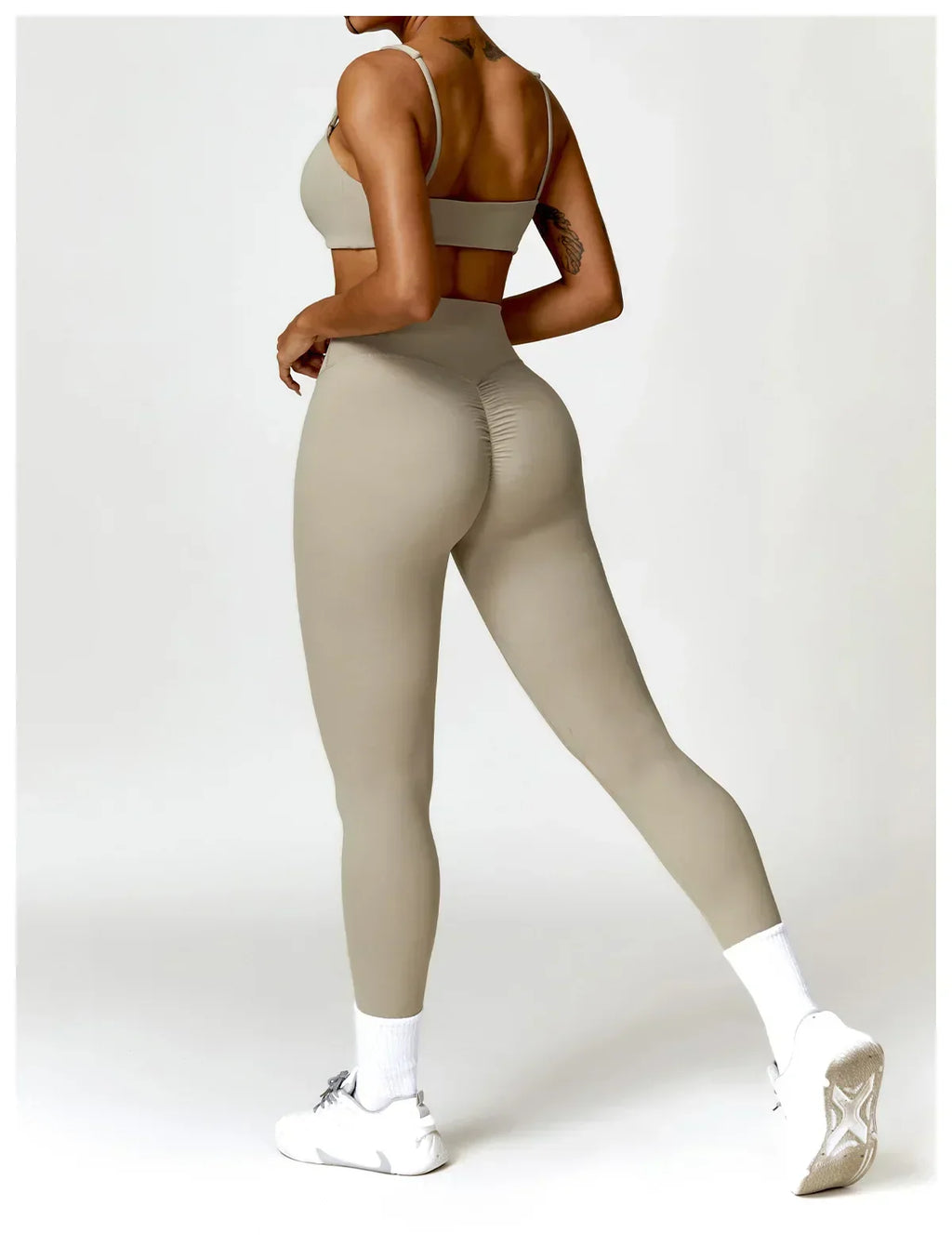 2-Piece Legging & Long Sleeve Set - Women's Yoga Tracksuit