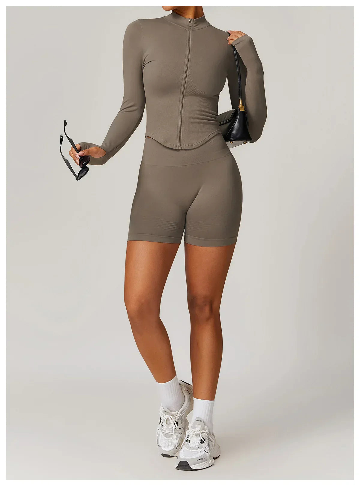 2-Piece Seamless Set - High-Waist Leggings & Top Tracksuit