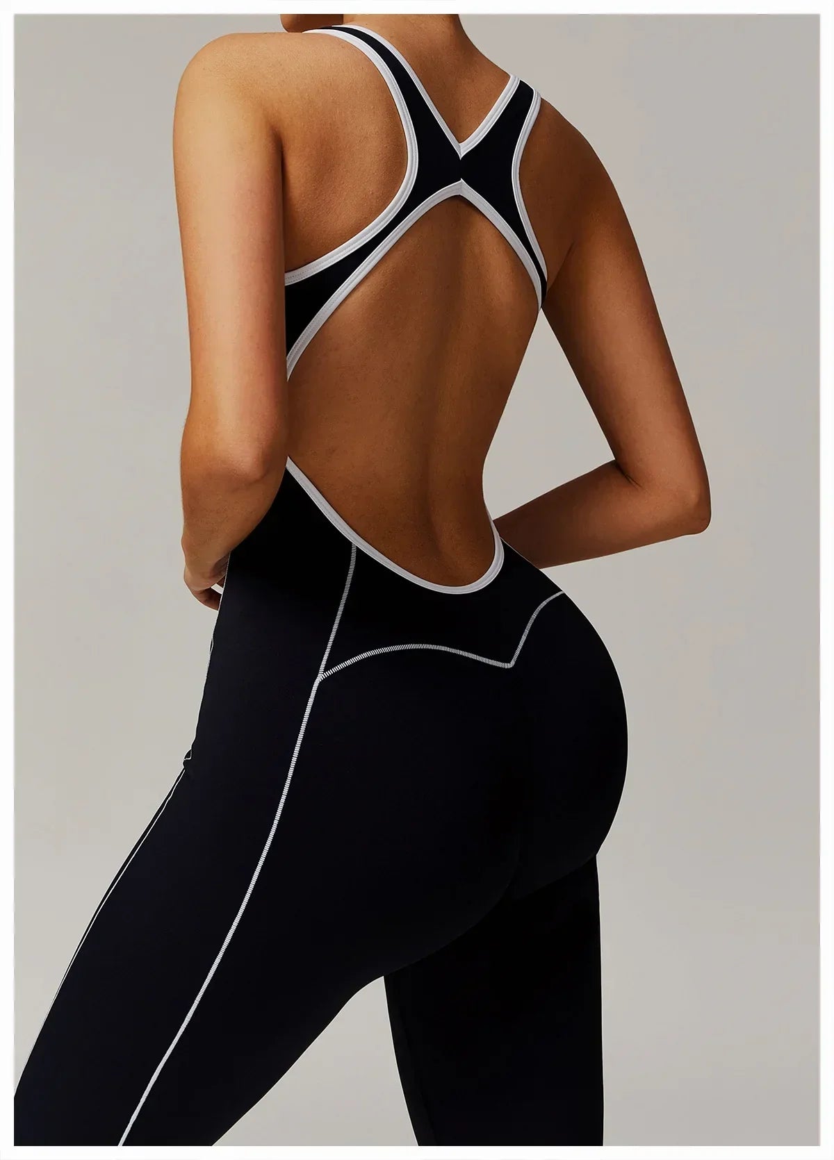 Zip-Up Skort Romper - Women's Gym & Yoga Jumpsuit