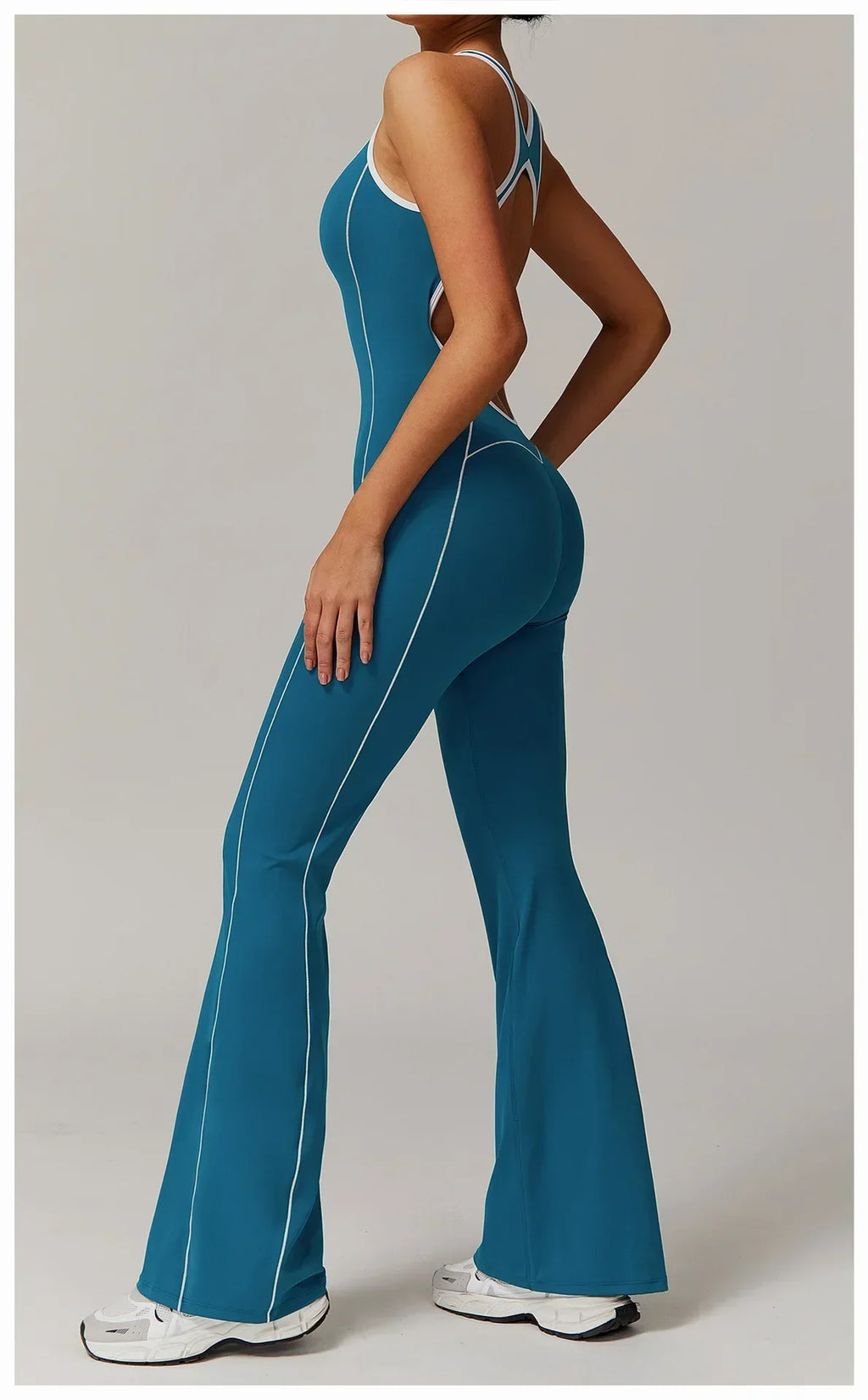 Zip-Up Skort Romper - Women's Gym & Yoga Jumpsuit