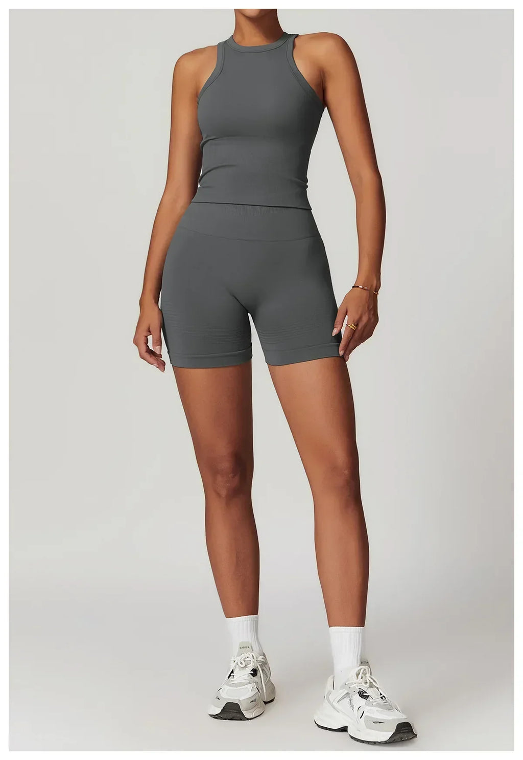 2-Piece Seamless Set - High-Waist Leggings & Top Tracksuit