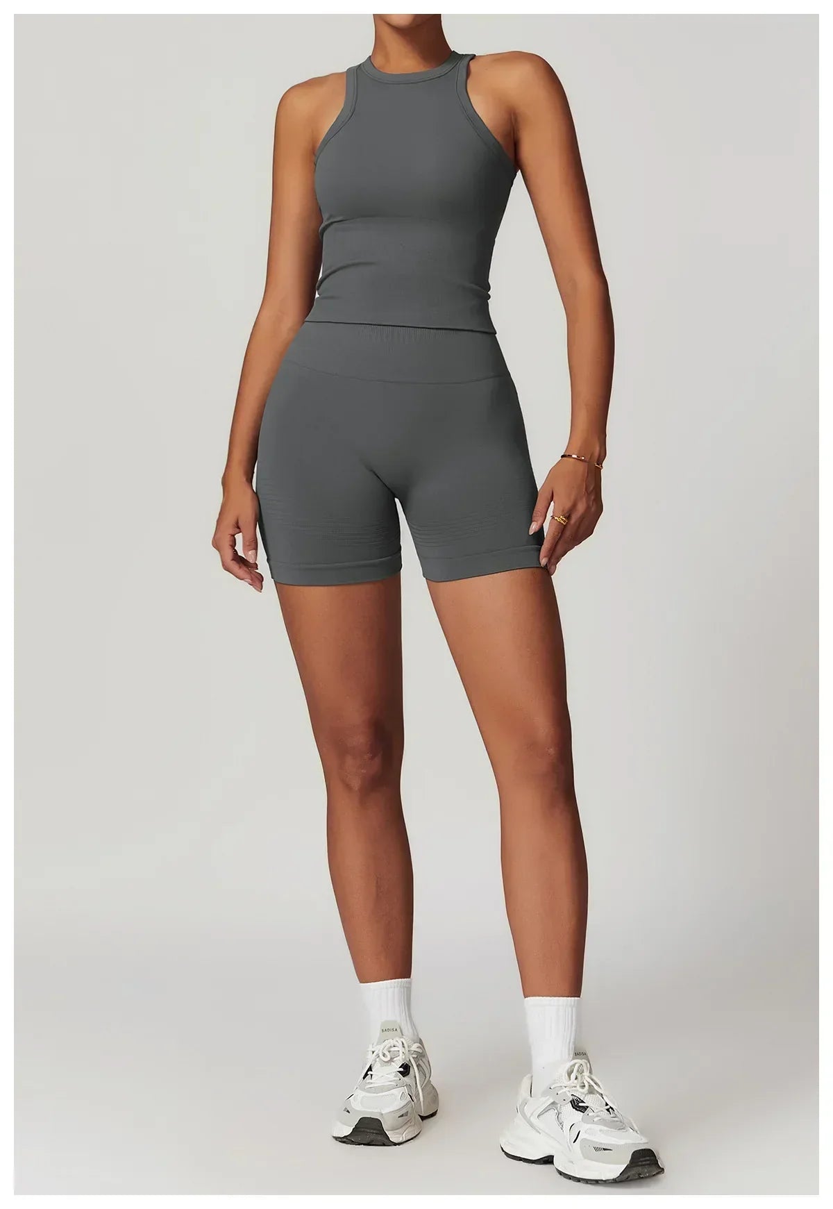 2-Piece Seamless Set - High-Waist Leggings & Top Tracksuit