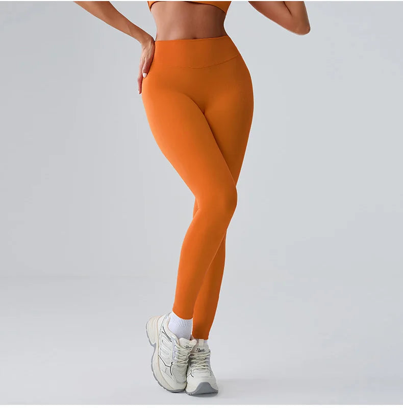 High-Waist Yoga Leggings - Breathable Running & Cycling Tights