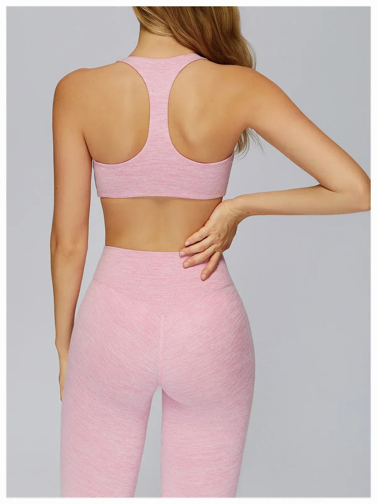 V-Neck Sports Bra with Removable Pads - Quick-Dry Push-Up