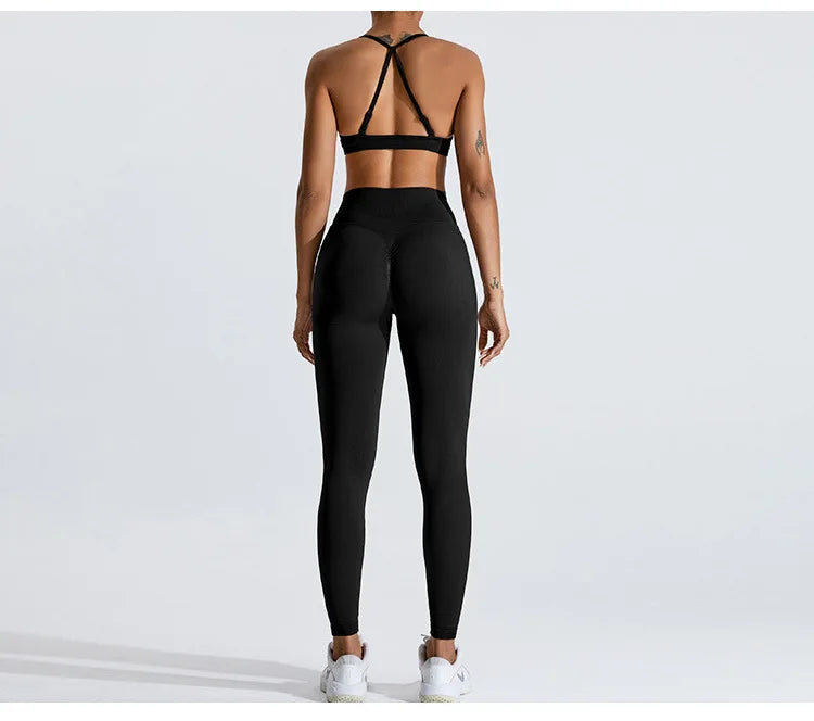 Scrunch Push-Up Sports Bra - Seamless Adjustable-Strap Tank