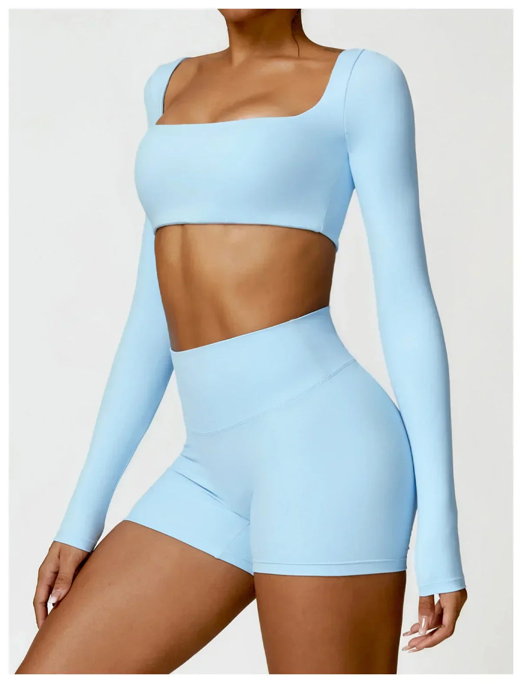 2-Piece Legging & Long Sleeve Set - Women's Yoga Tracksuit