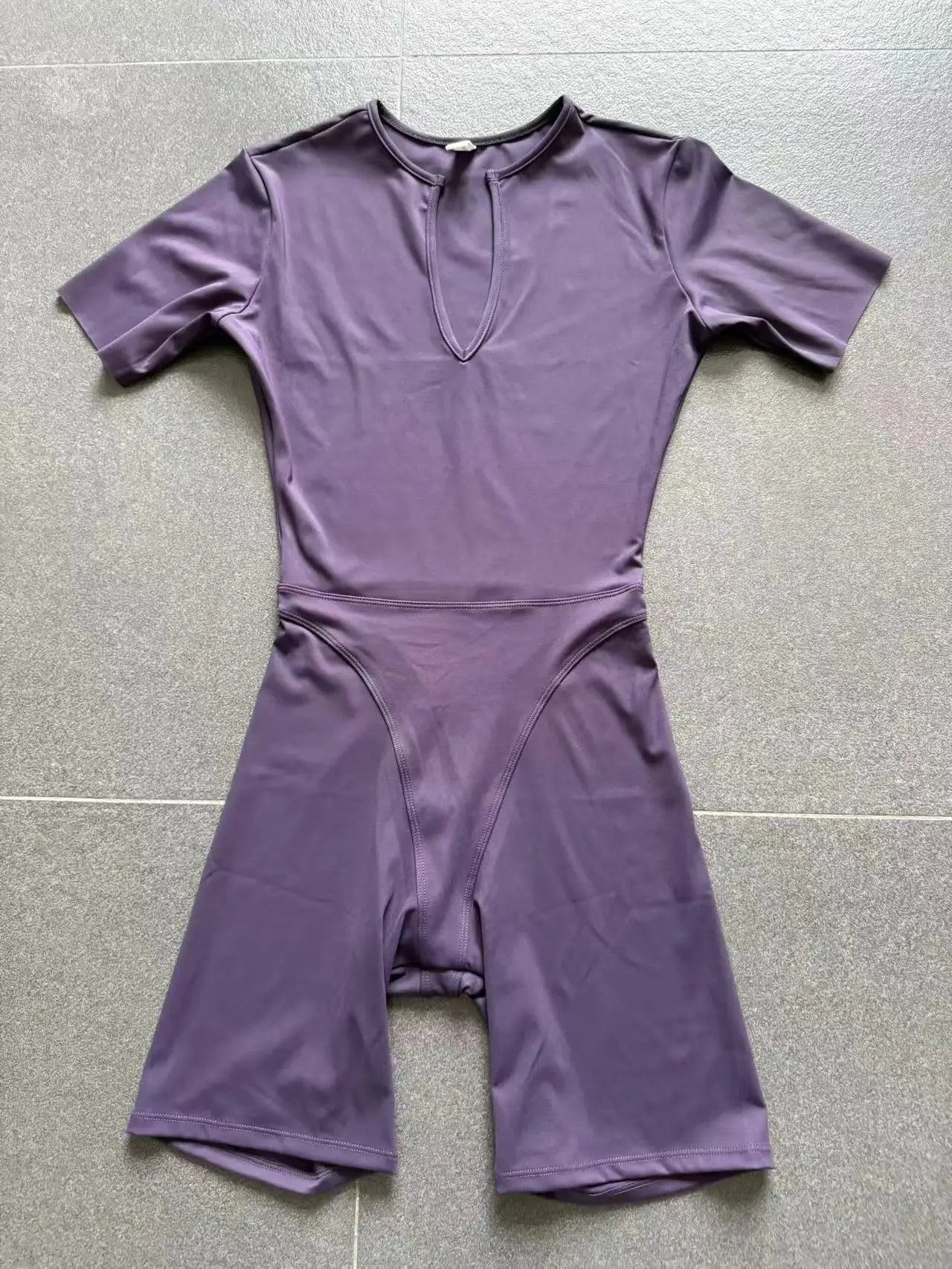 Short Sleeve Summer Romper - Women's Push-Up Yoga Bodysuit
