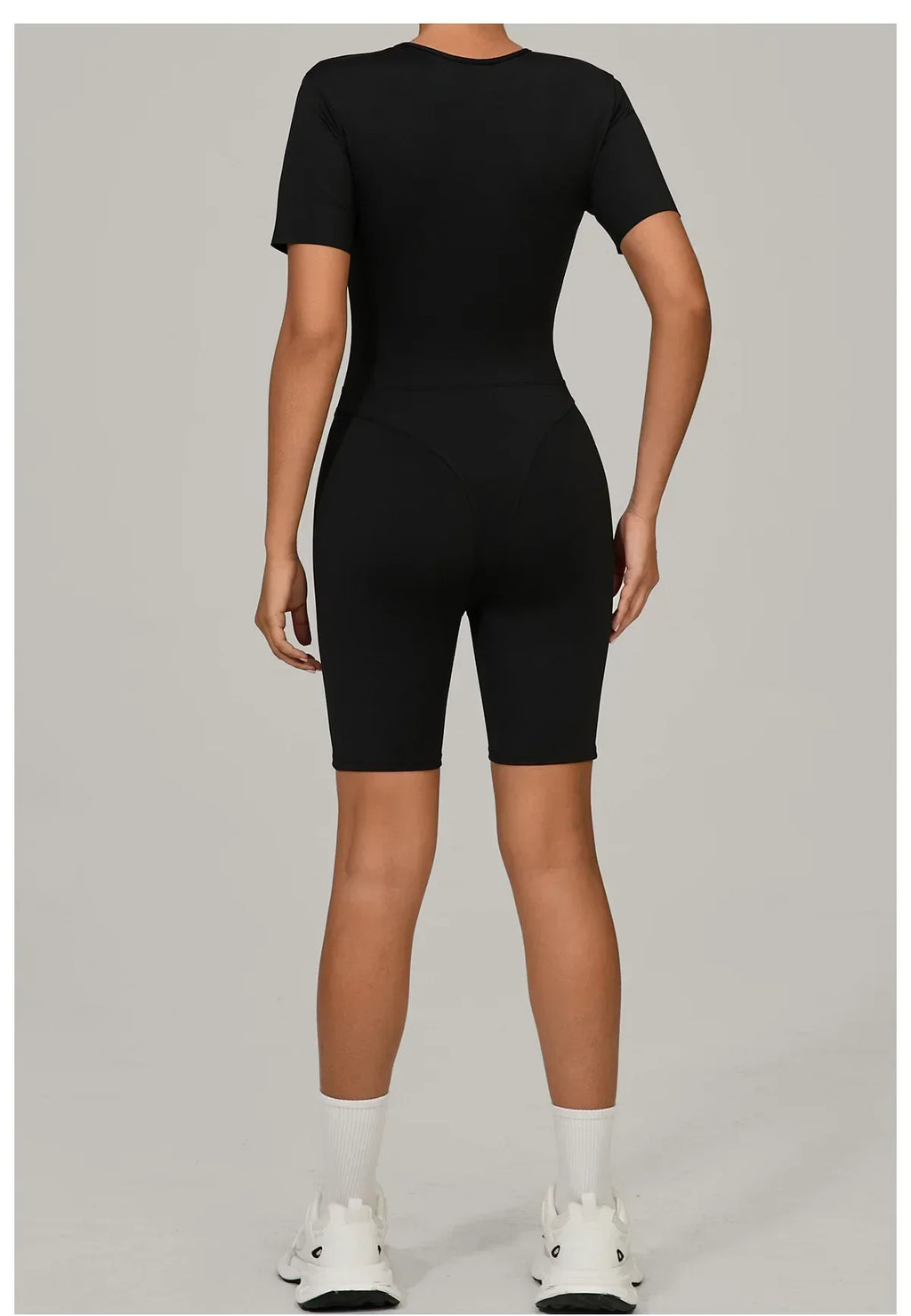 Short Sleeve Summer Romper - Women's Push-Up Yoga Bodysuit