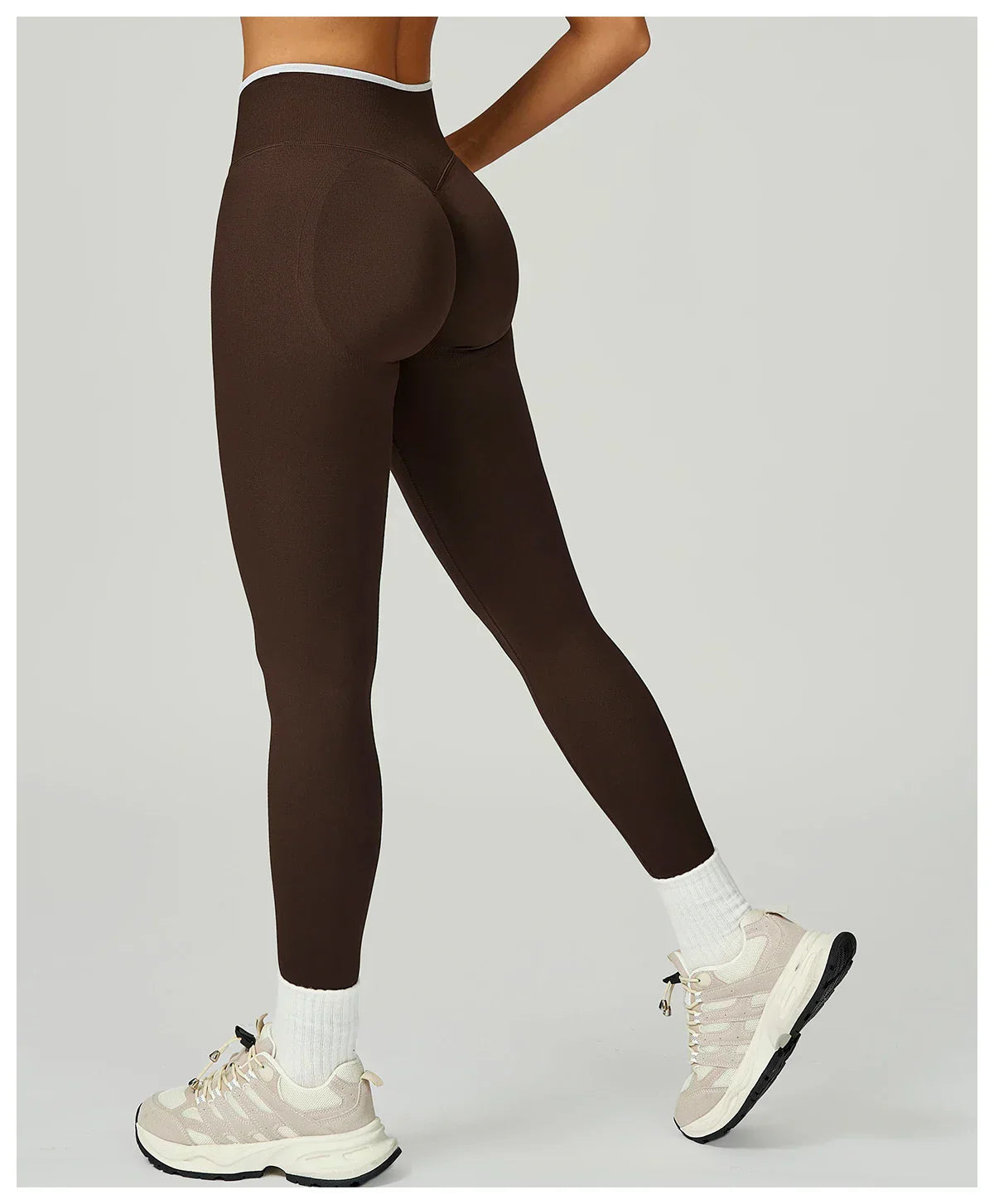 Seamless High-Waist Leggings - Breathable Yoga & Running Tights