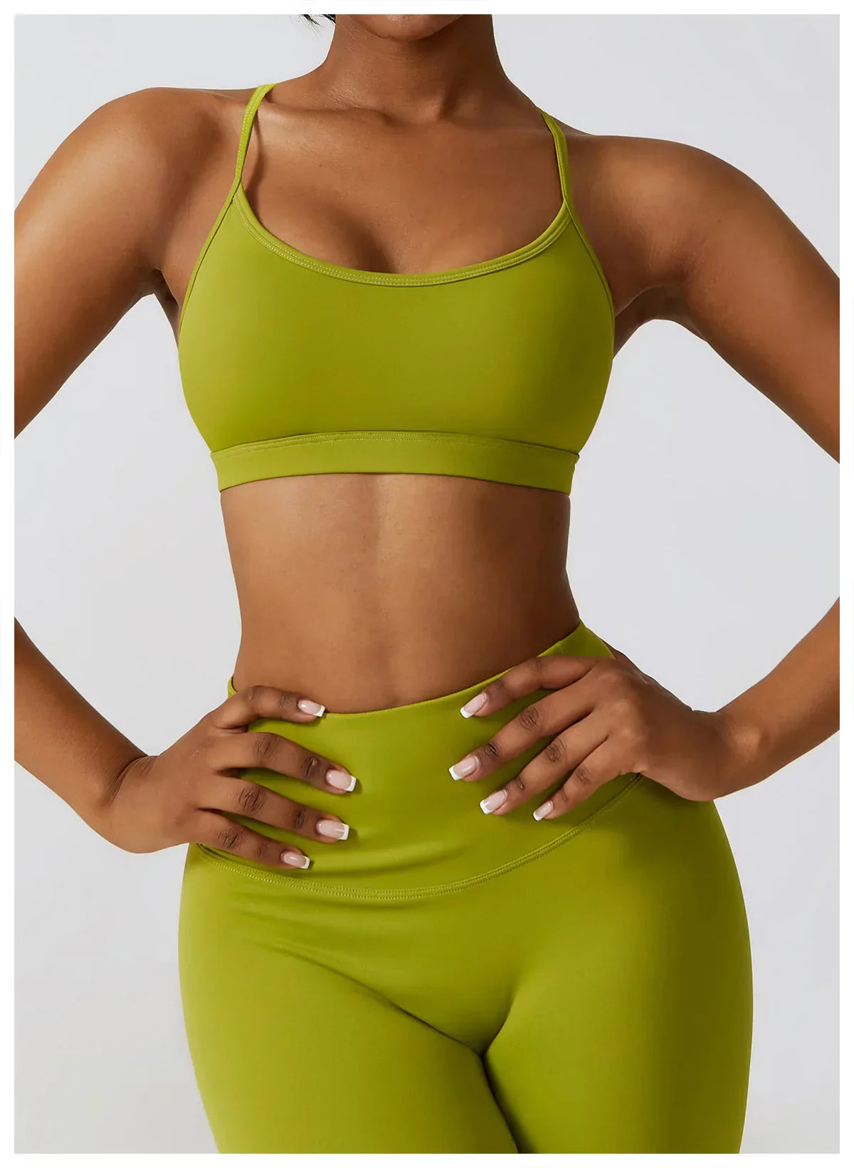 2/3-Piece Activewear Set - Leggings, Bra & Long Sleeve Top
