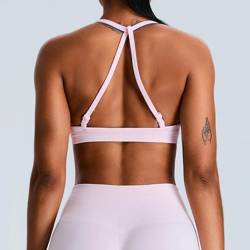 Scrunch Push-Up Sports Bra - Seamless Adjustable-Strap Tank
