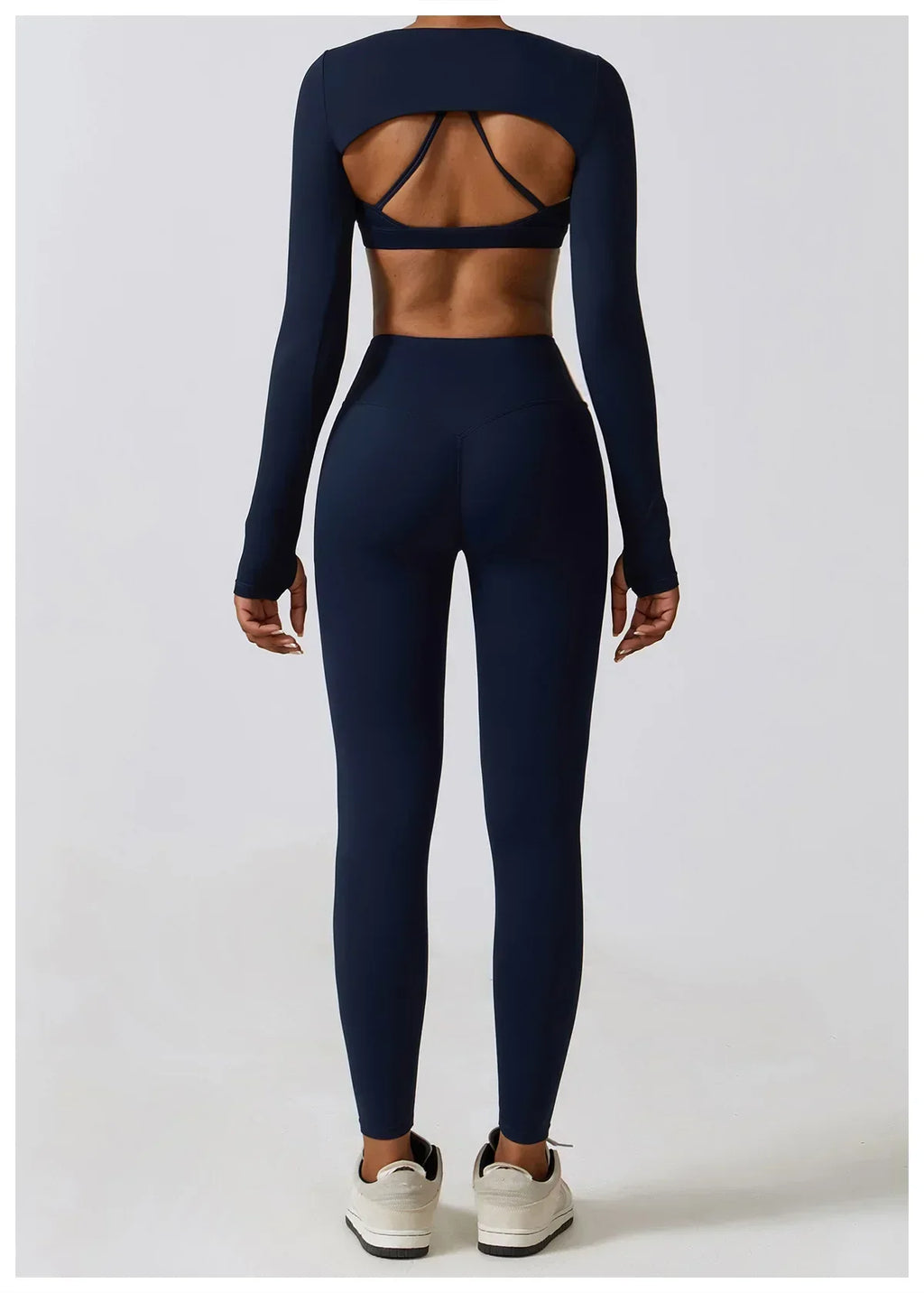 2/3-Piece Activewear Set - Leggings, Bra & Long Sleeve Top