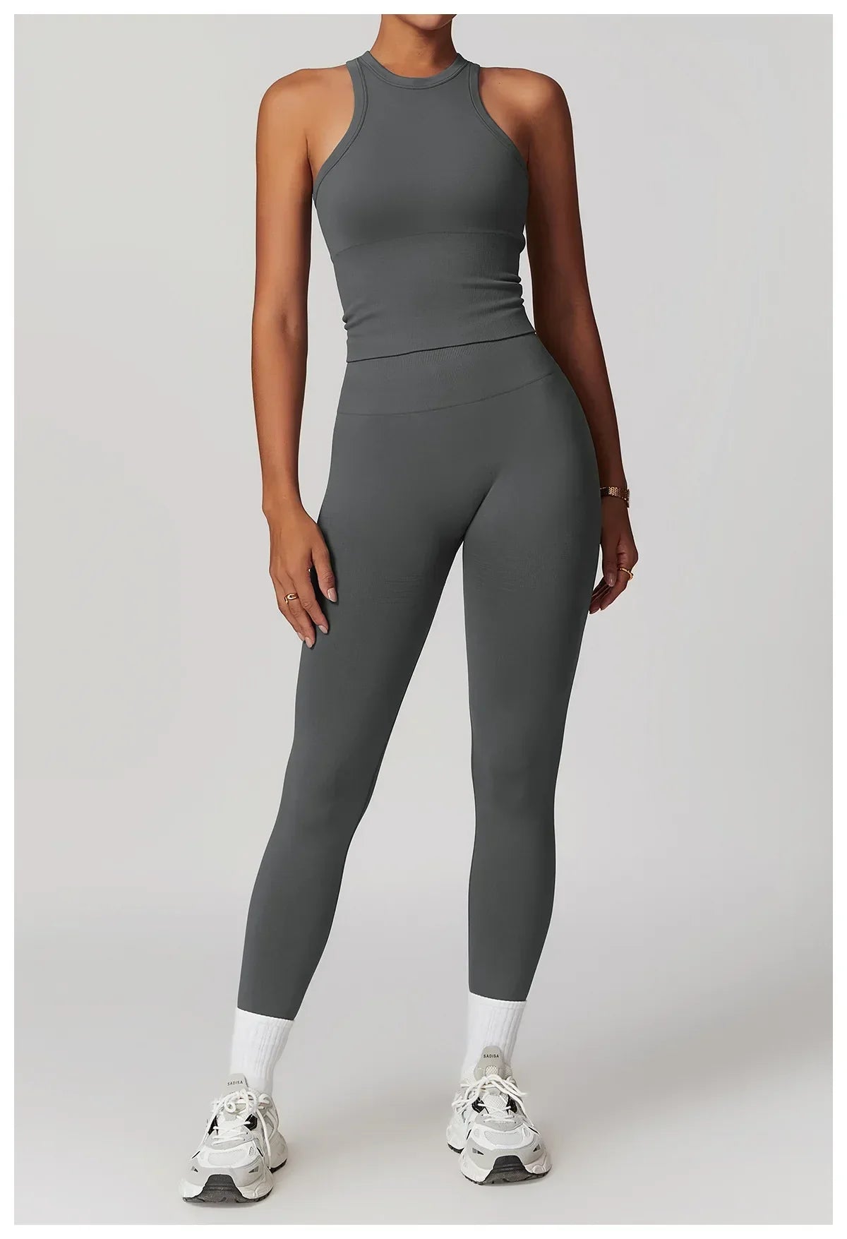 2-Piece Seamless Set - High-Waist Leggings & Top Tracksuit