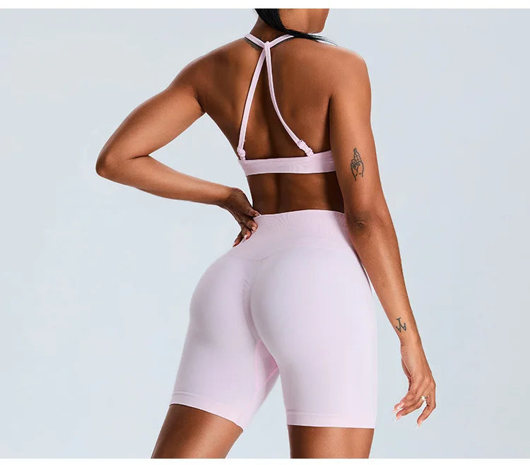 Scrunch Push-Up Sports Bra - Seamless Adjustable-Strap Tank