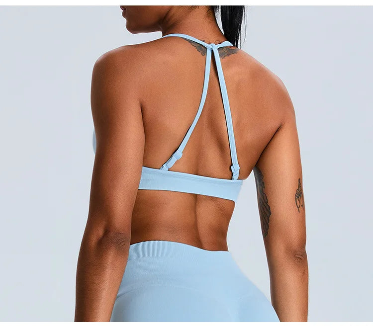 Scrunch Push-Up Sports Bra - Seamless Adjustable-Strap Tank