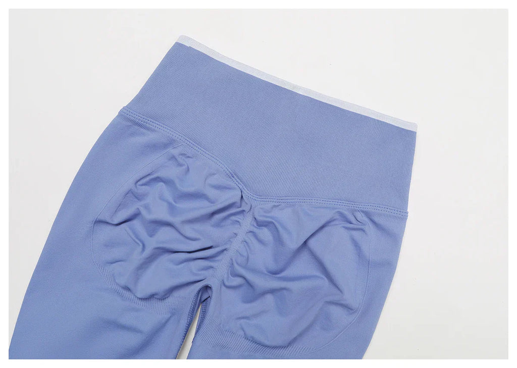 Seamless High-Waist Leggings - Breathable Yoga & Running Tights