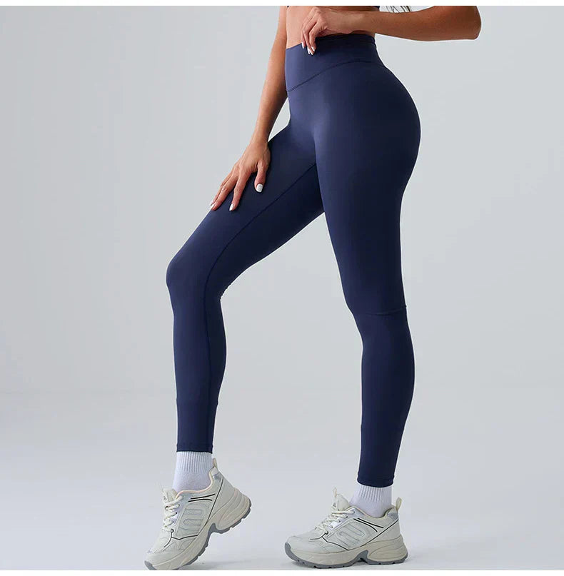 High-Waist Yoga Leggings - Breathable Running & Cycling Tights