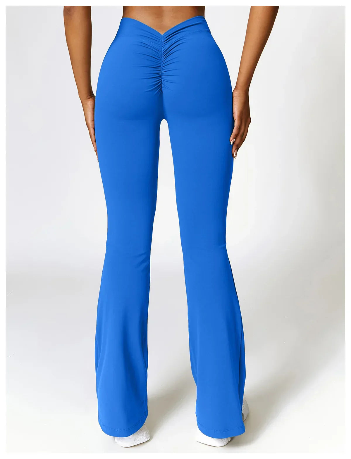 V-Hip Flare Yoga Pants - High-Waist Wide-Leg Leggings