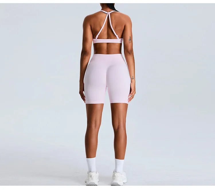 Scrunch Push-Up Sports Bra - Seamless Adjustable-Strap Tank