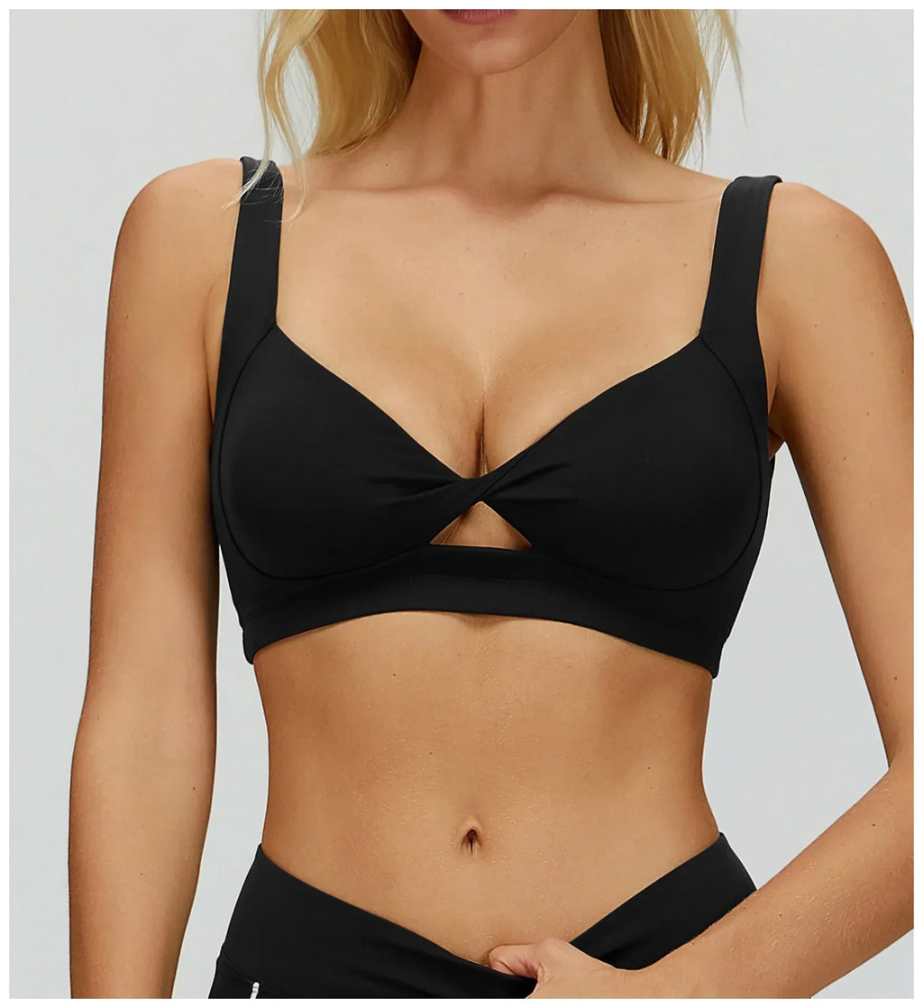 Backless Push-Up Sports Bra - Women's Athletic Crop Top