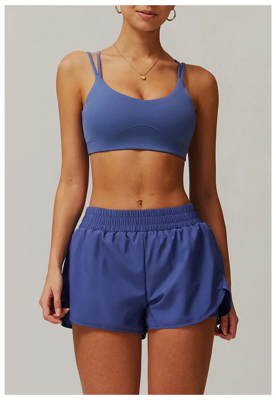 Criss-Cross Back Sports Bra - High-Support Padded Bralette