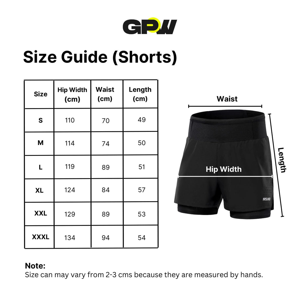 GPW Men's Polyester Athletic Shorts with Elastic Waist