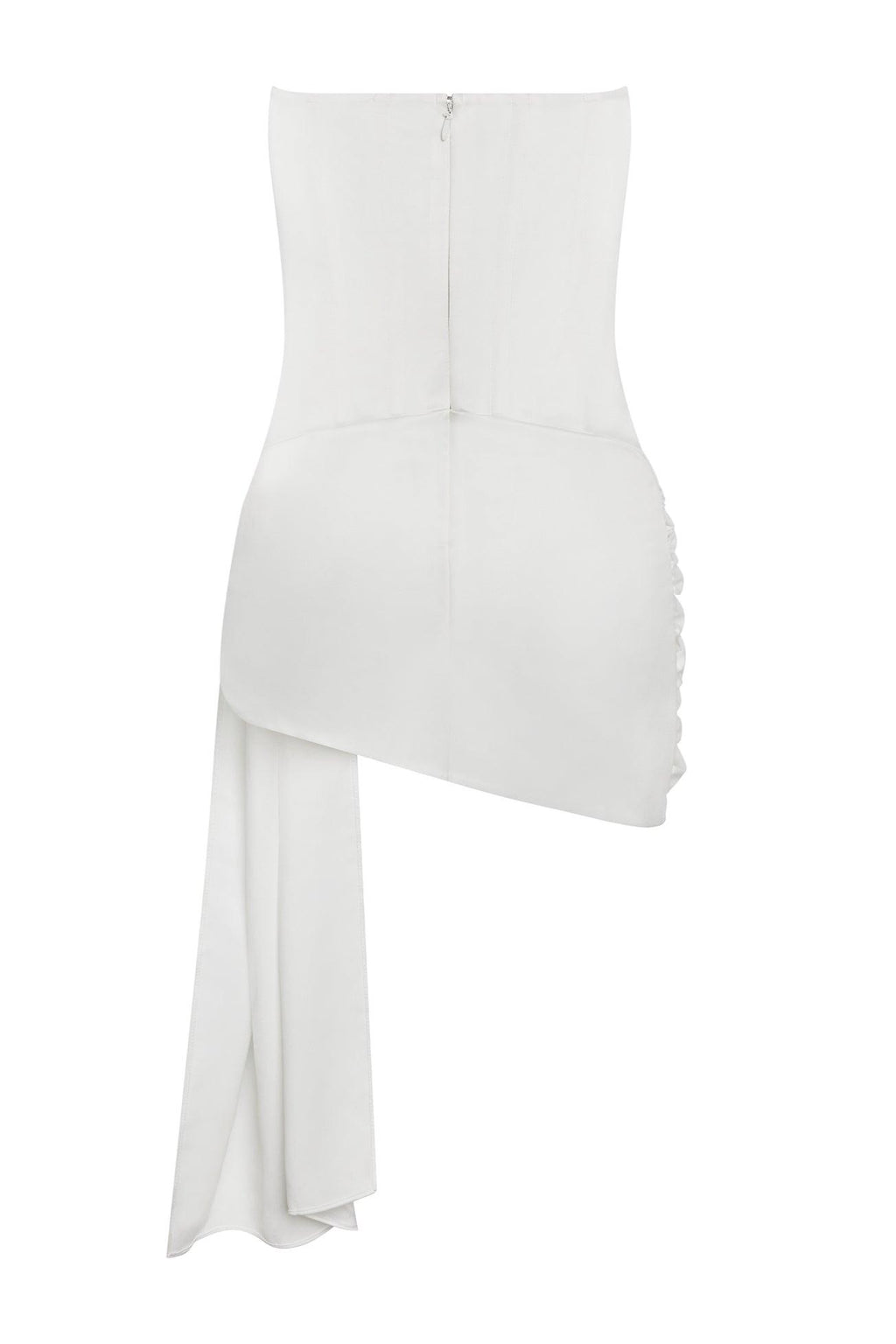 Solara Satin Corset Dress - White