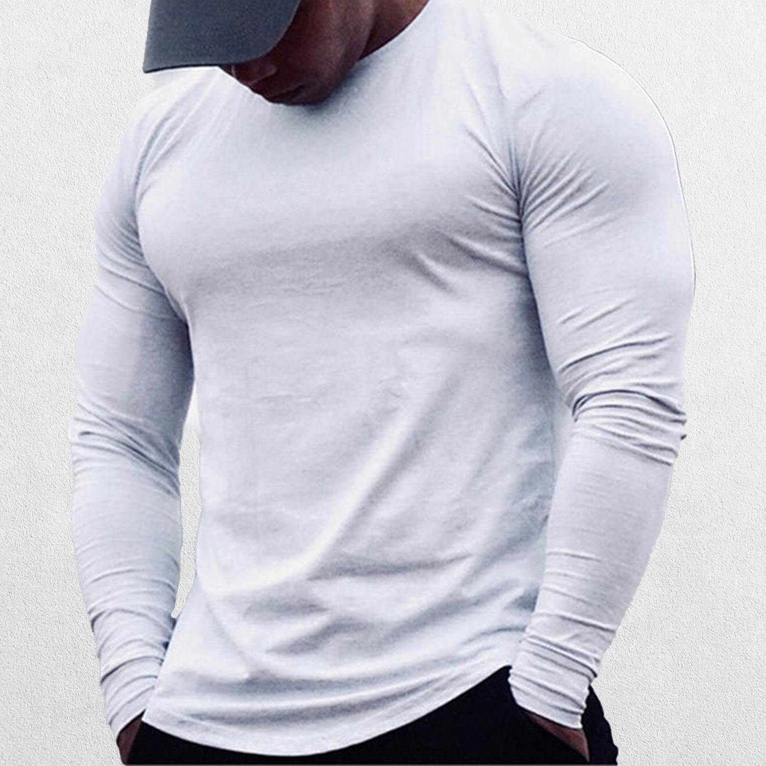 GPW Men's Long Sleeve Cotton Gym Tee