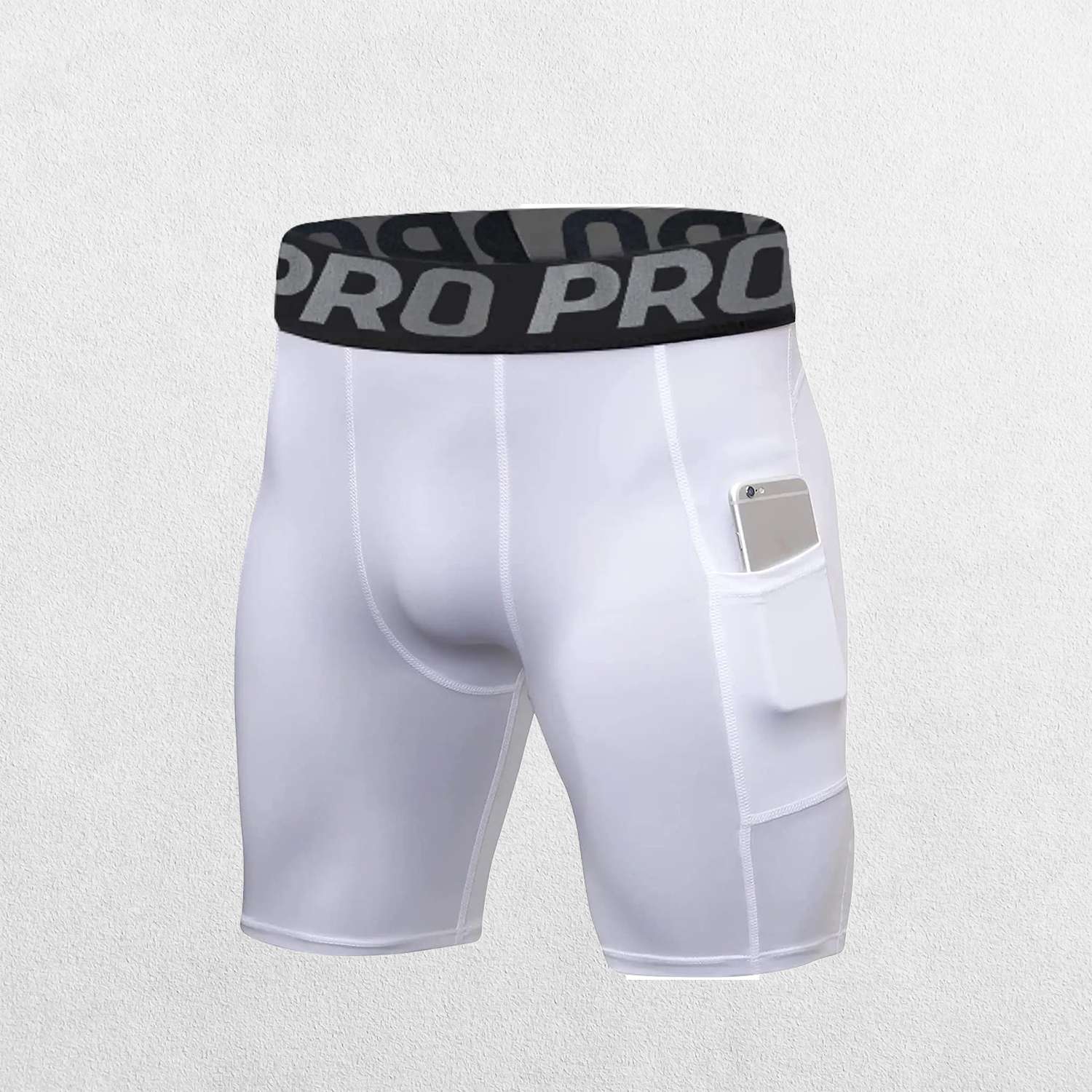 GPW Men's Compression Gym Shorts with Pockets