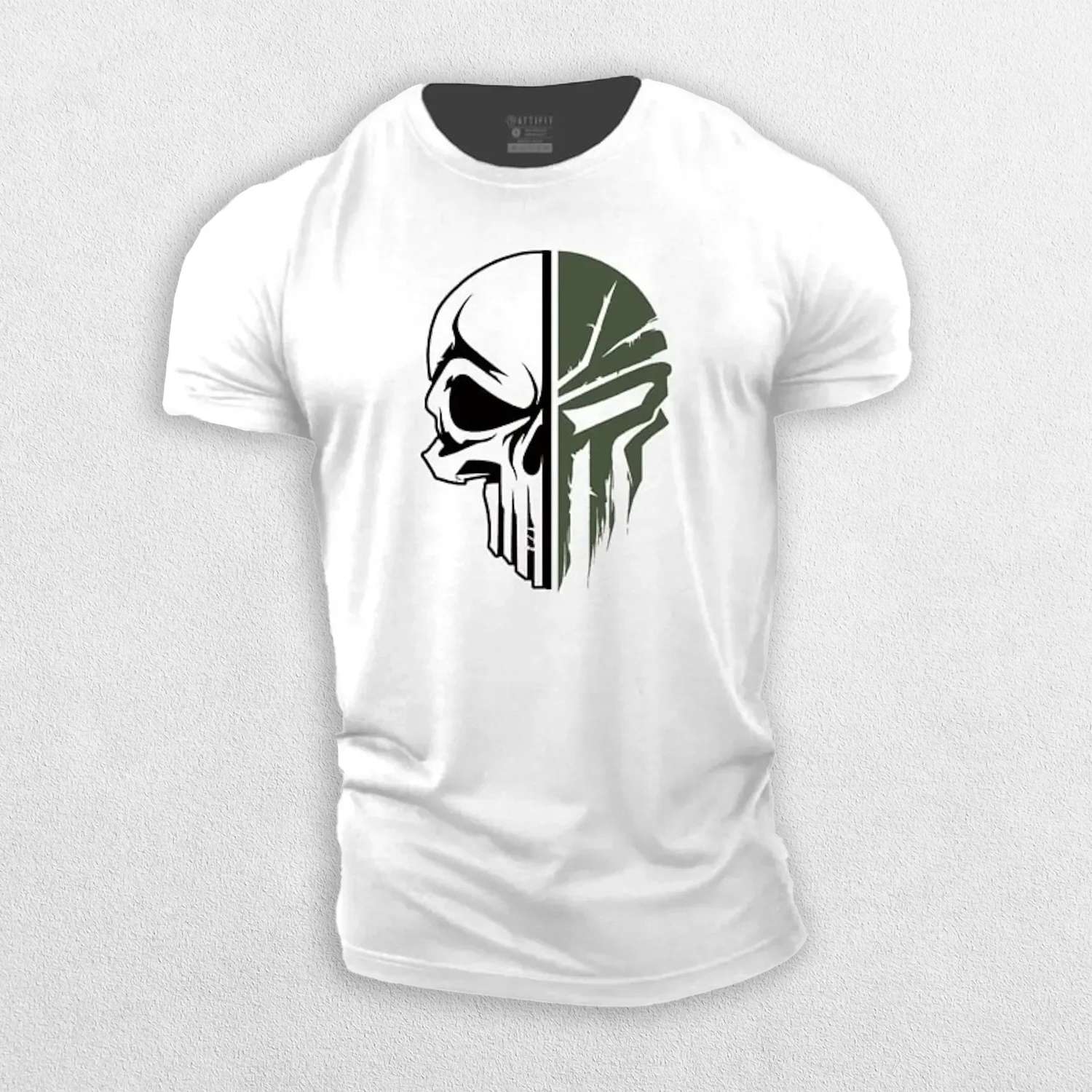 GPW Men's Skull Print Cotton Gym Tee