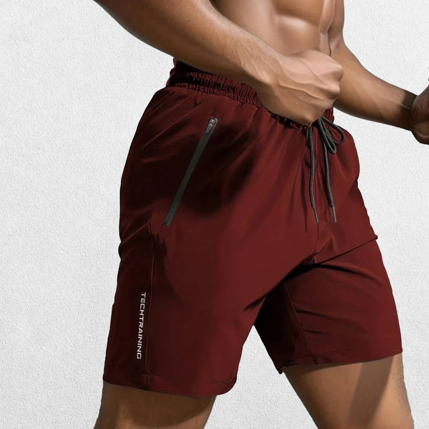 GPW Men's Polyester Athletic Shorts with Elastic Waist