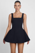 Ysabelle Babydoll Corset Mini Dress - Black